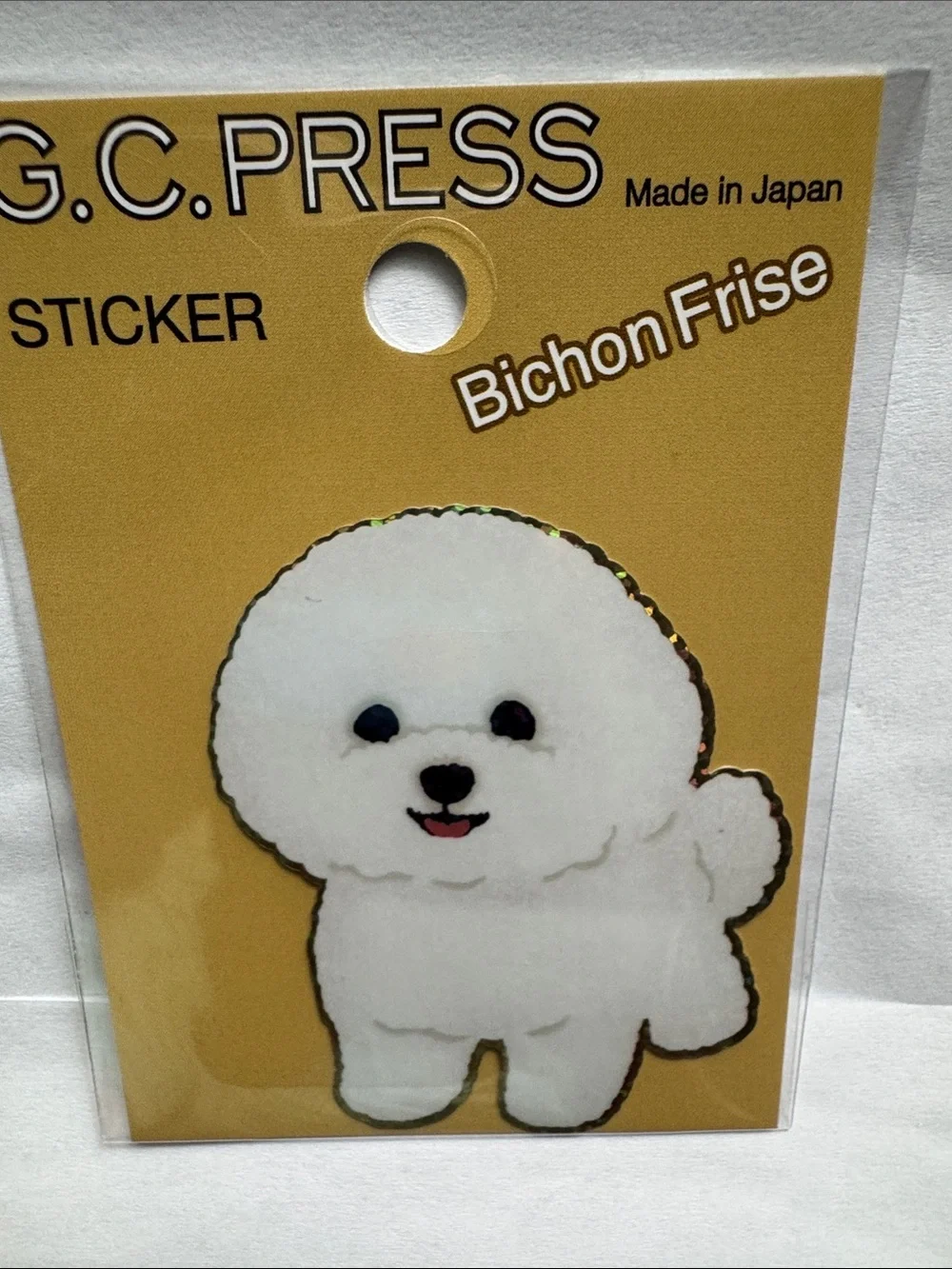 Bichon Frise Dog Sticker — White